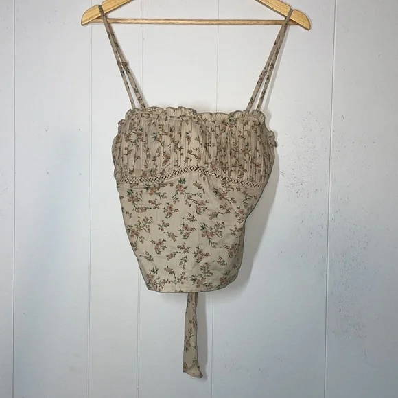 ASTR The Label Pleated Linen Cami Corset Top - Picture 5 of 10